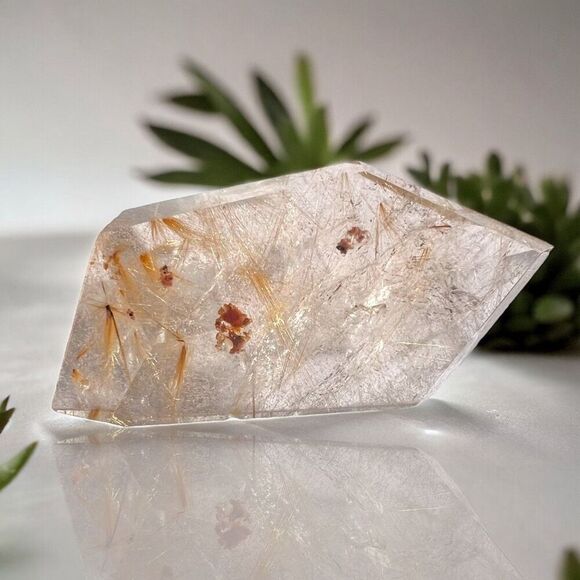 Golden Rutilated Quartz Crystal‎ Freeform - Picture 1 of 16